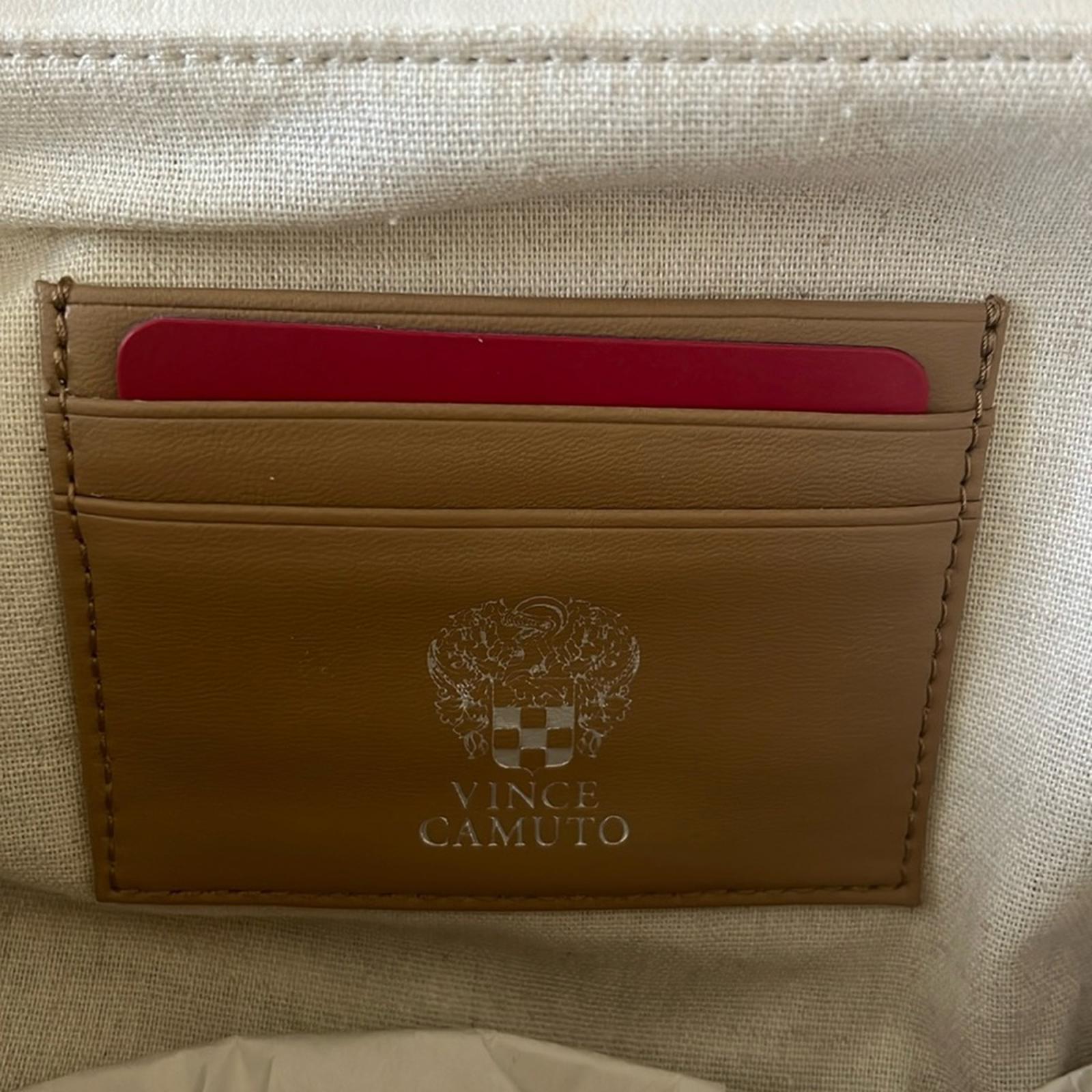 NWT Vince Camuto Amari Leather Clutch Bag in Cotton White, New w/Tag $158