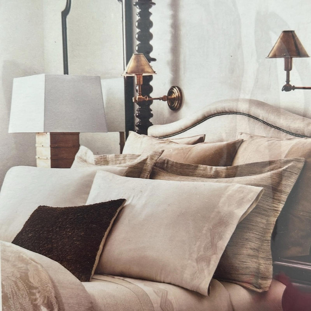 Ralph Lauren Bronson Euro Sham, Linen (26”X26”) New in Packaging Retail $285