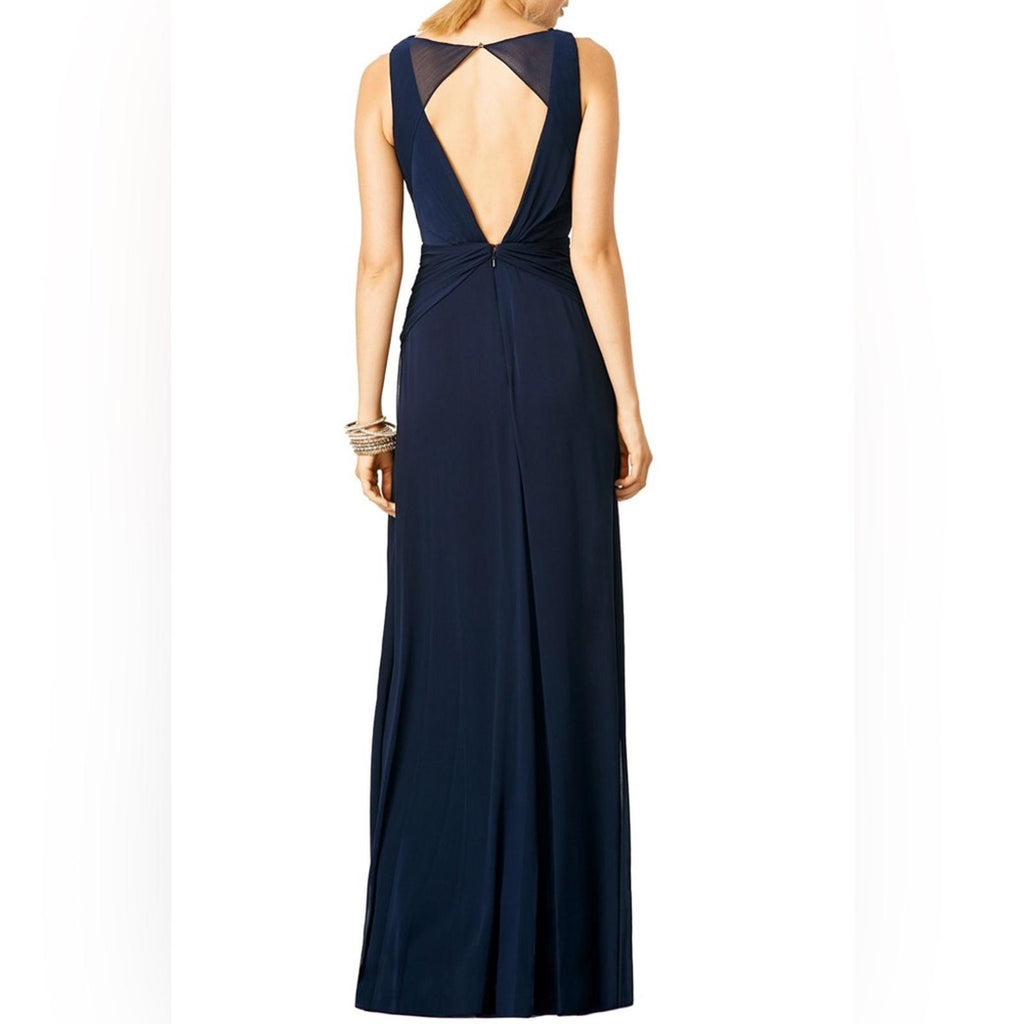 Badgley Mischka Navy Petunia Gown, Maxi Size 2 EXCELLENT Condition! Retail $795