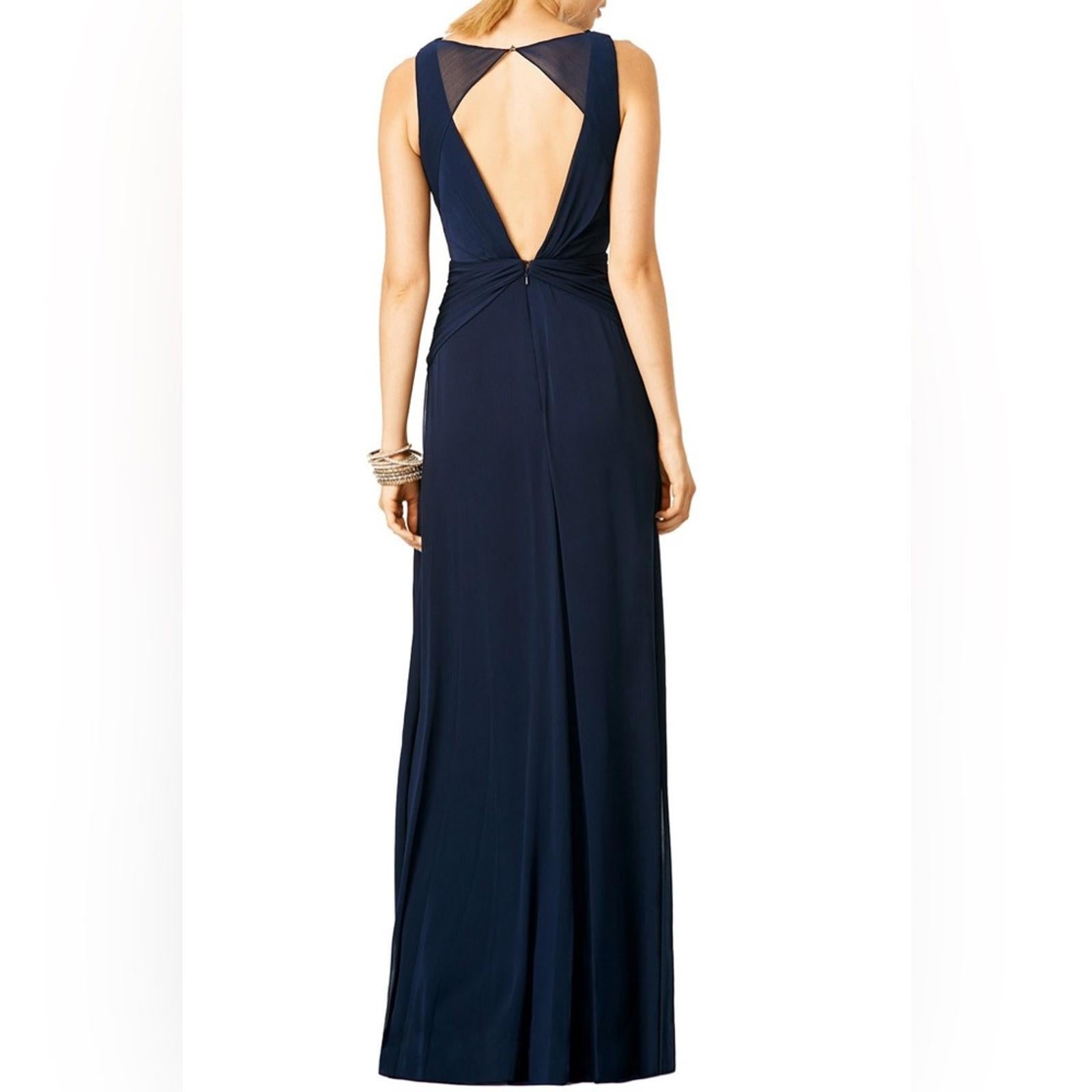 Badgley Mischka Navy Petunia Gown, Maxi Size 2 EXCELLENT Condition! Retail $795