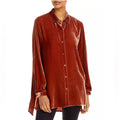 NWT Eileen Fisher Classic Collar Velvet Shirt, Size XL New w/Tag Retail $