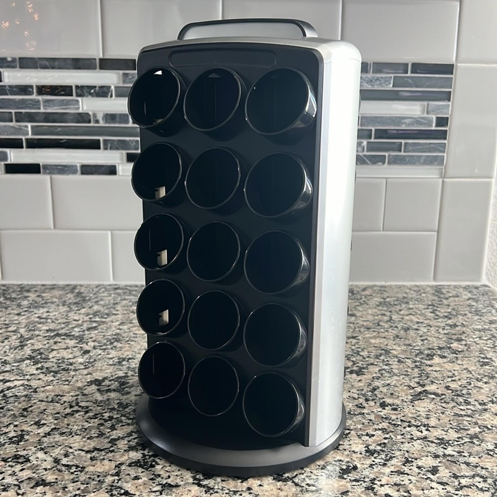 Keurig K-Cup Carousel - Stainless Steel an Black - Holds 30 Cups - Like New