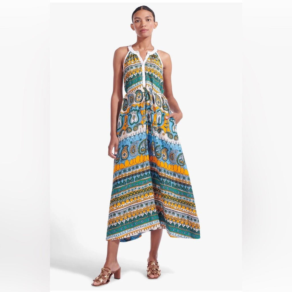 STAUD Lisette Paisley Print Maxi Dress, Size S, New w/Tag