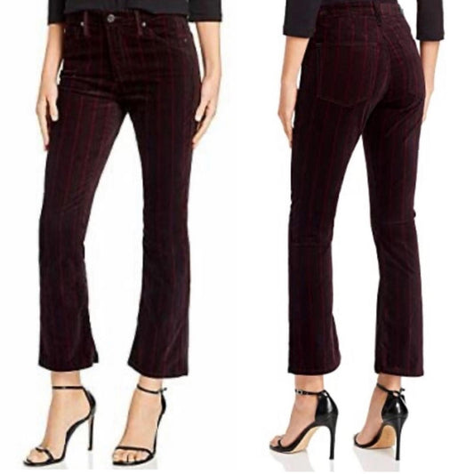 Adriano Goldschmeid The Jodi Crop High-Rise Slim Flare Crop Jeans, Size 24 NWT