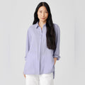 Eileen Fisher Handkerchief Linen Classic Collar Shirt, Size L New w/Tag SOLD OUT
