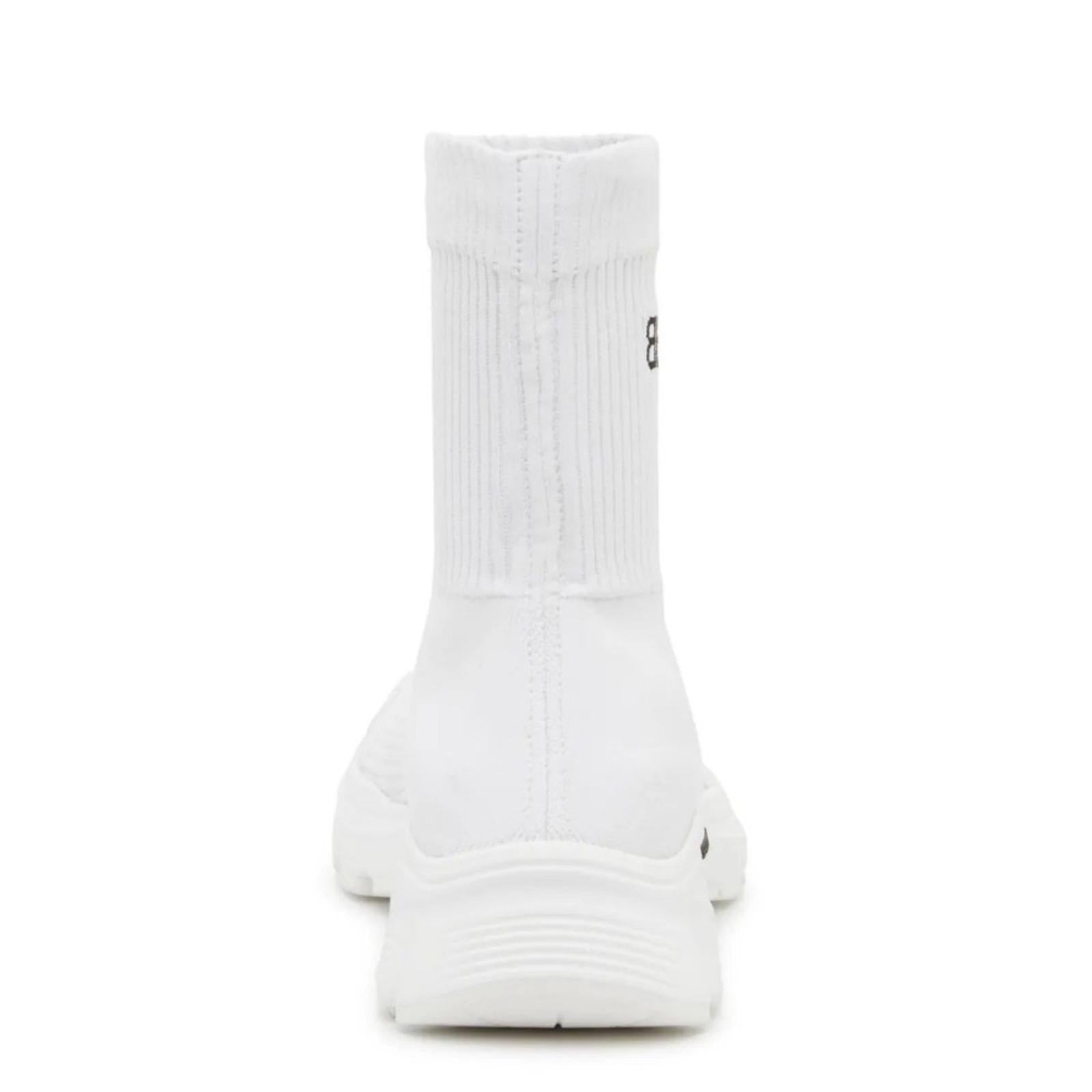 Balenciaga Speed 3.0 Knit High Top Sock Sneakers in White, Size 40 NEW in Box