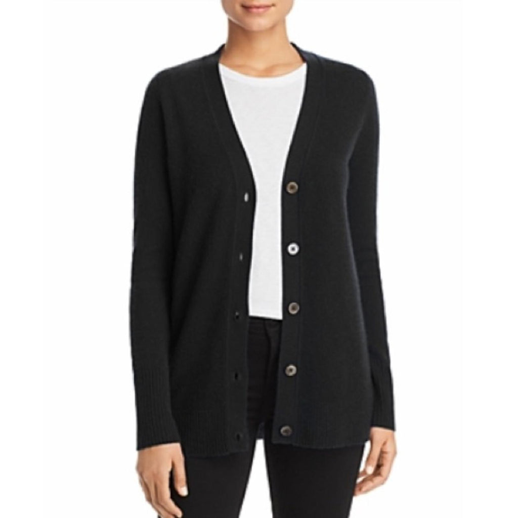 C by Bloomingdale’s Cashmere Grandfather Cardigan in Black, NWT, Size XS