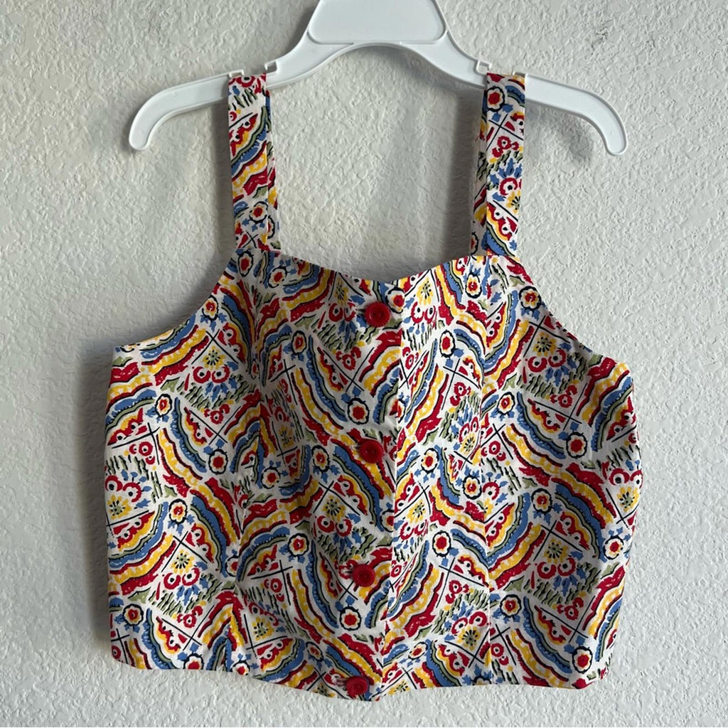 Polo Ralph Lauren Girls' Riviera-Print Top & Short Set, Size 12, NWT