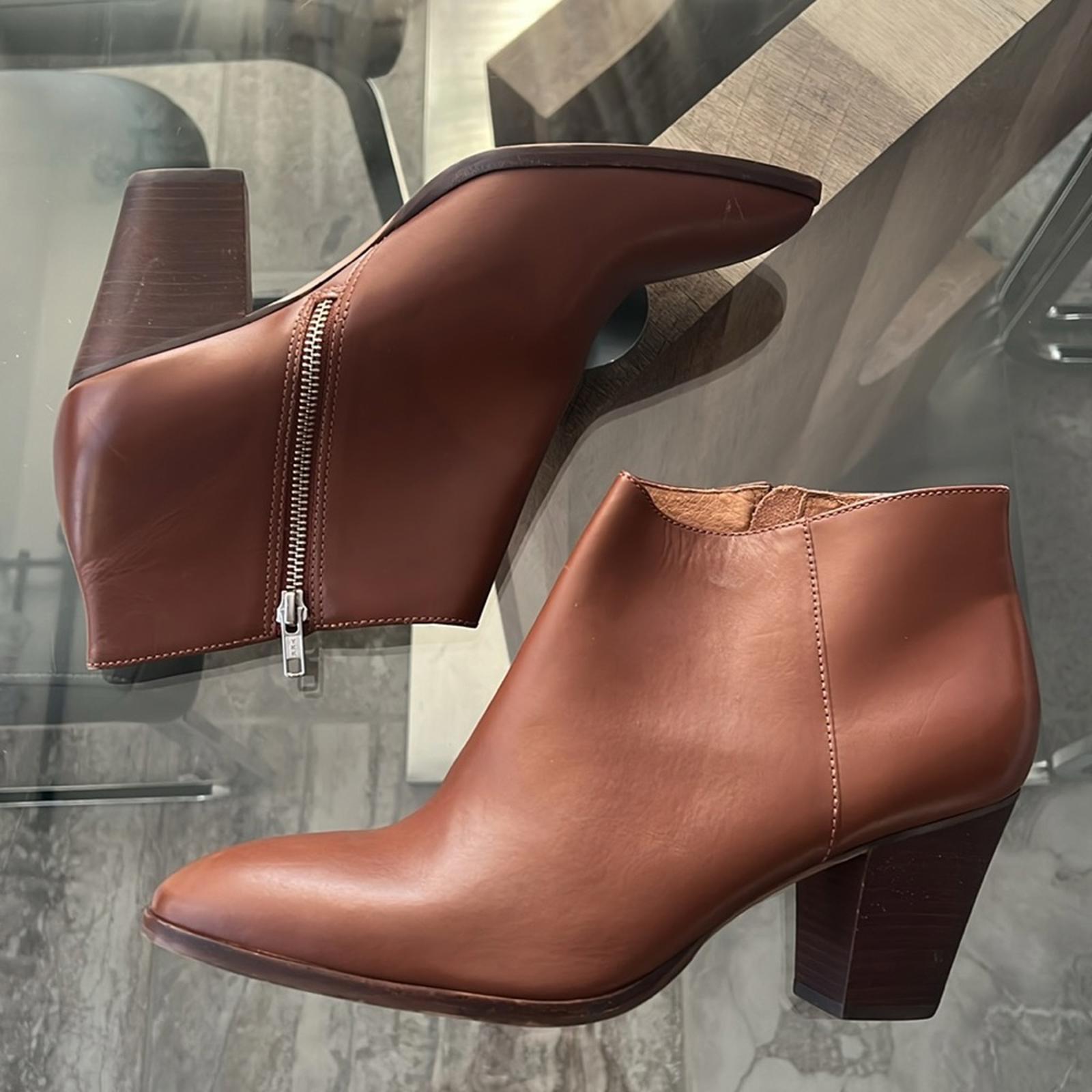 NEW J. Crew Brown Leather Ankle Boots, Size 12 New w/o Box