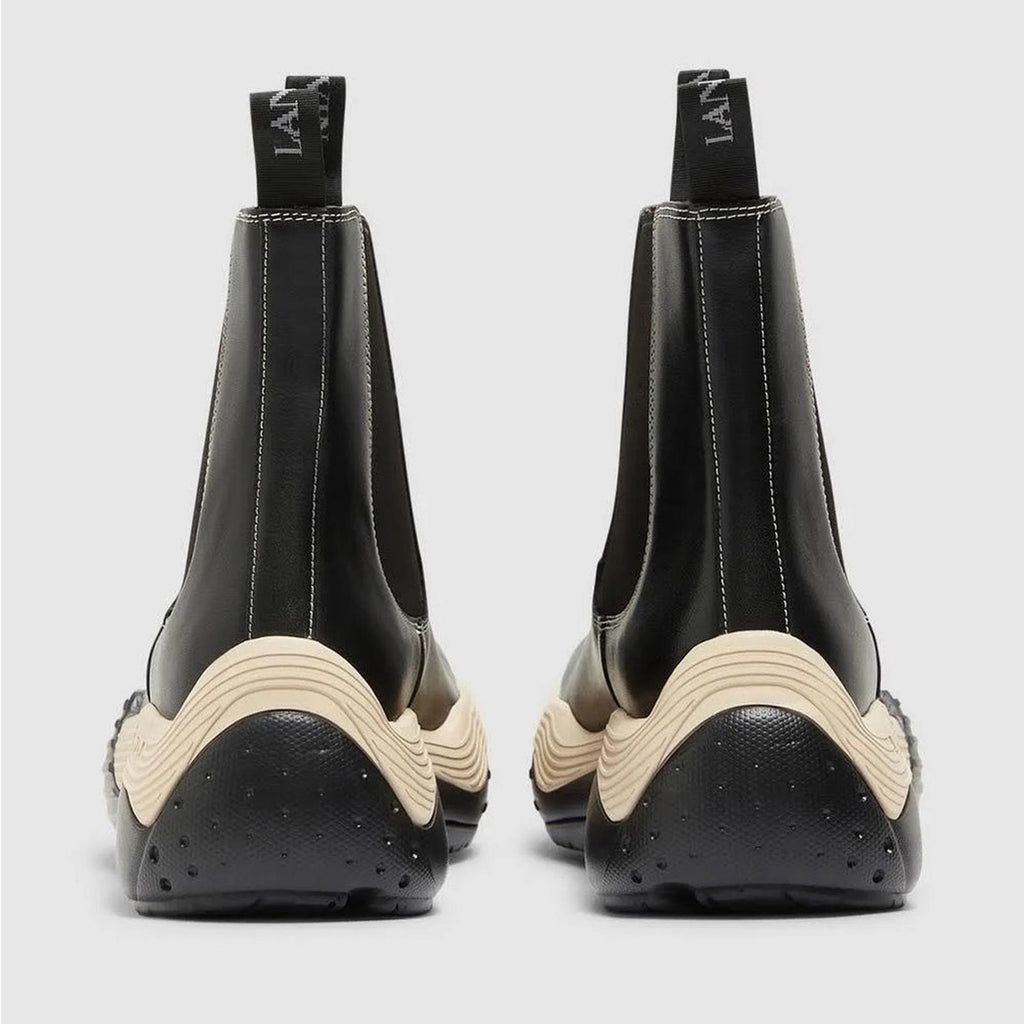 LANVIN Flash-X Bold Pull On Chelsea Boots, Black Size 44 New in Box + DustBag