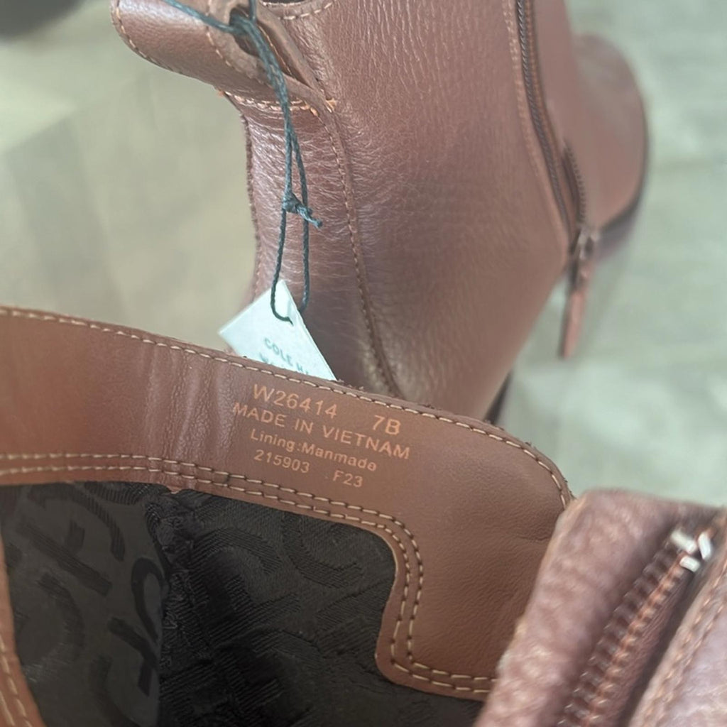 COLE HAAN Waterproof River Chelsea Booties, Sequoia Le Size 7, New w/o Box