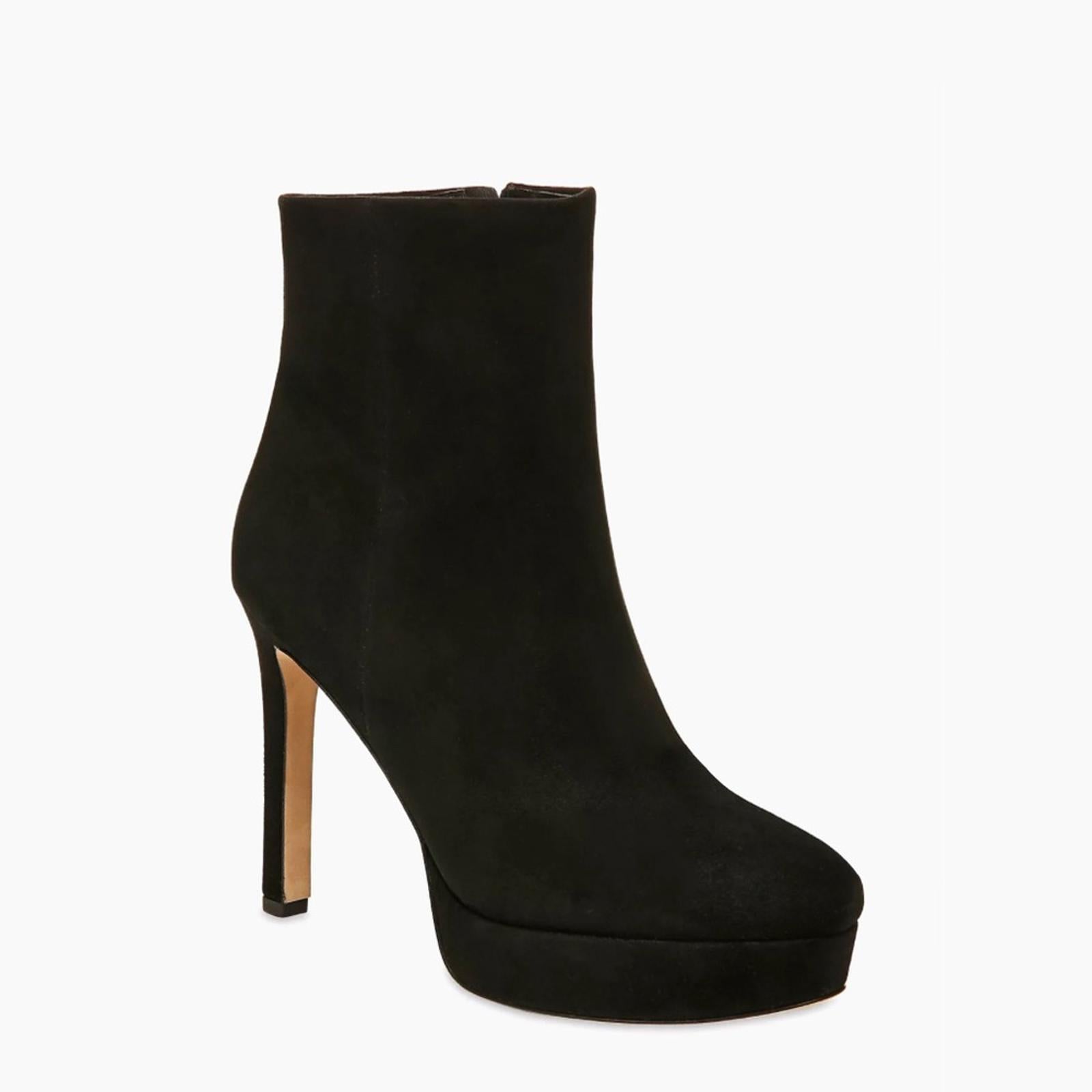 Veronica Beard Dali Suede Platform Ankle Boots, Black Size 9 New in Box $550