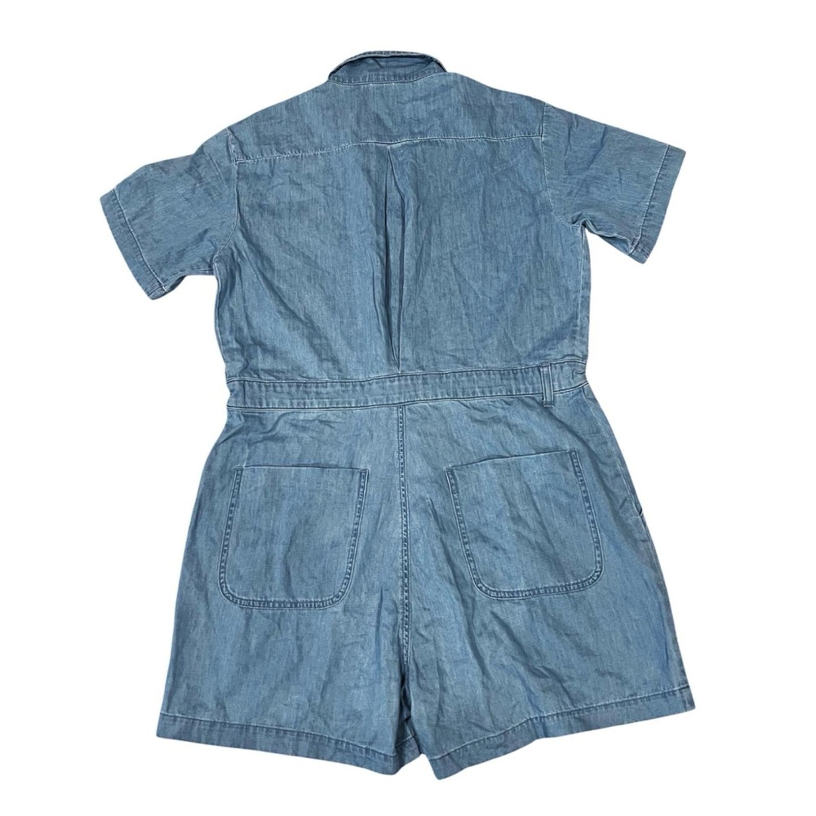 Baldwin Aurora Denim Romper in Lind/Blue, Size L New w/Tag $264