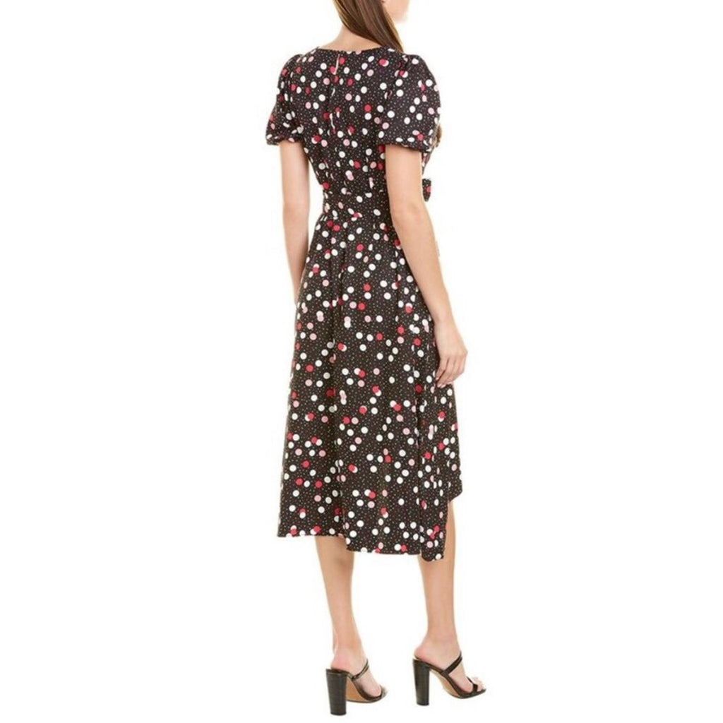 Karl Lagerfeld Paris Jacquard Wrap Midi Dress w/Asymmetric Hem Size 16 New w/Tag