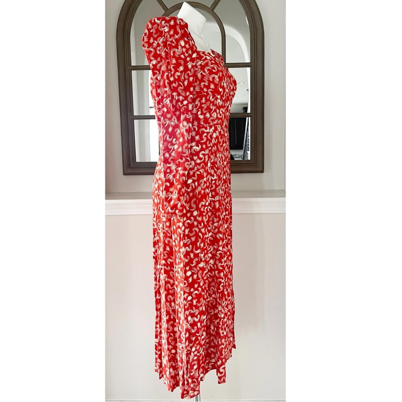 & Other Stories Puff Sleeve Midi Dress, Size 8 New w/Tag