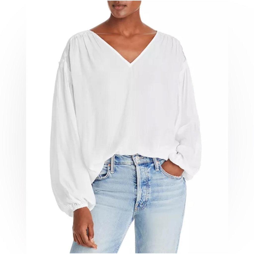 Ramy Brook Brielle Oversized Blouse in White, Size XS New with Tag Retail $345