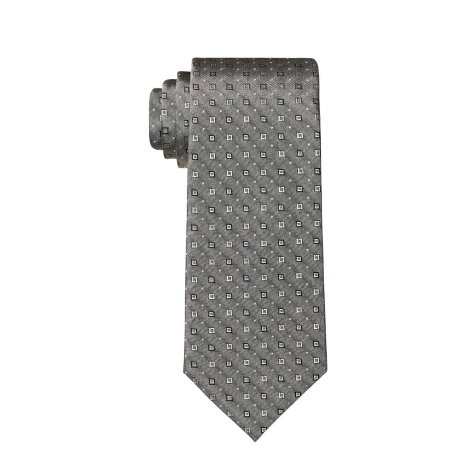 Calvin Klein Men's Slim Chambray Square Neat Tie, NEW