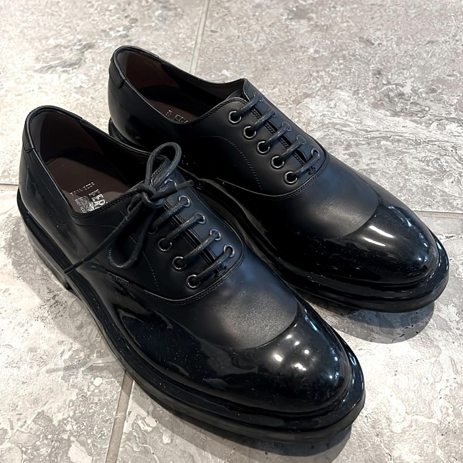 Salvatore Ferragamo Dipped Leather Oxford Shoes Size 9 EEE NEW in Box + DustBag