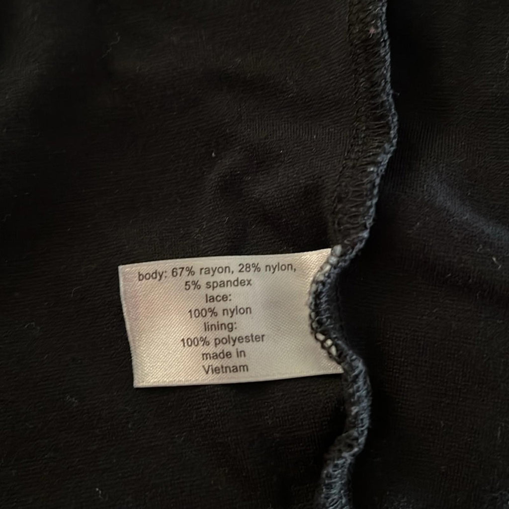 Lane Bryant Women’s Black Mesh Detail 3/4 Sleeve Sheath Dress Size 14 EXCELLENT