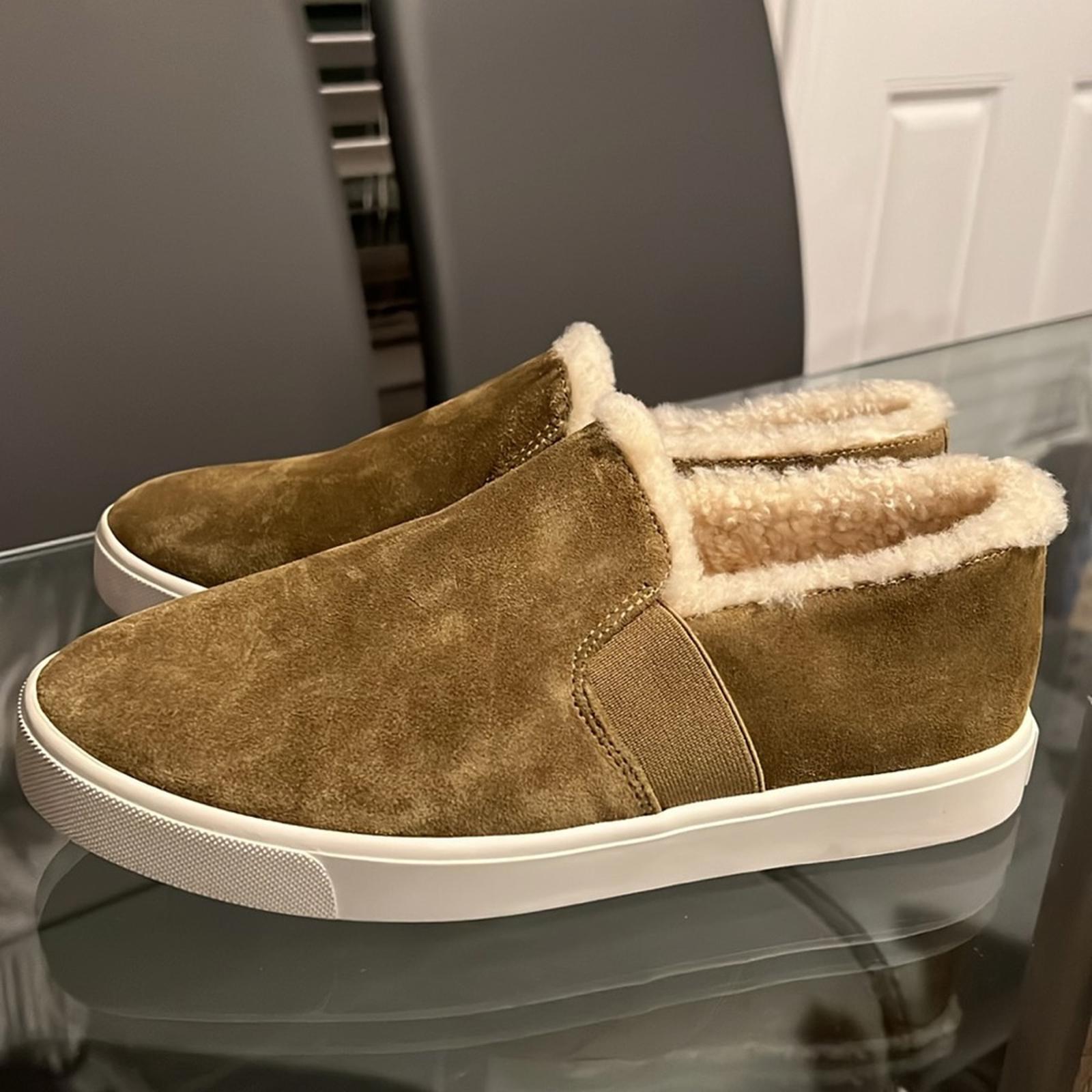 NEW Vince Blair Shearling Sneakers, Size US 7.5 | EU 38 New w/o Box
