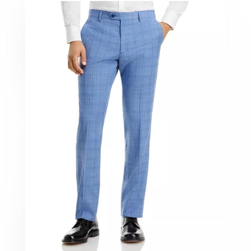 John Varvatos Tonal Plaid Slim Fit Suit Pants 100% Wool, Size 30 NEW w/Tag $228