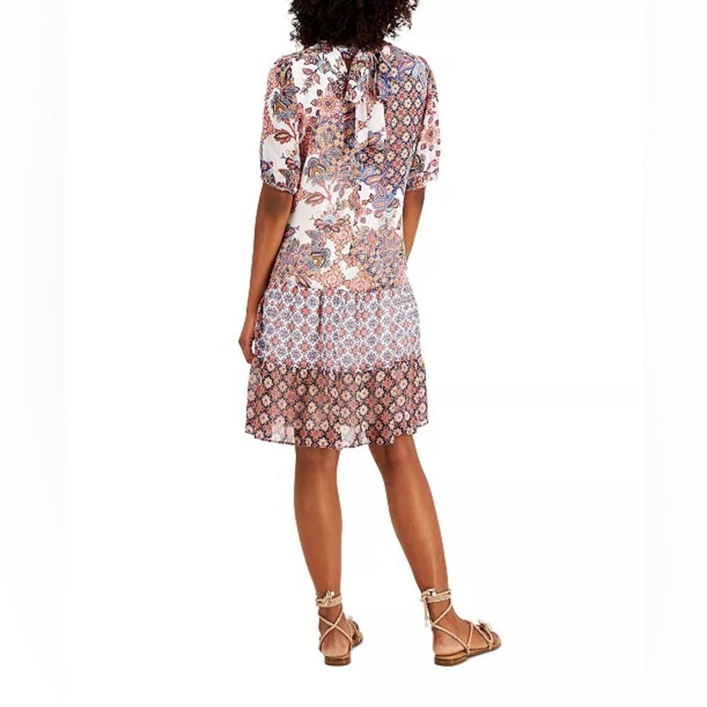 INC Mixed-Print Tiered Dress, NWT, Size XL