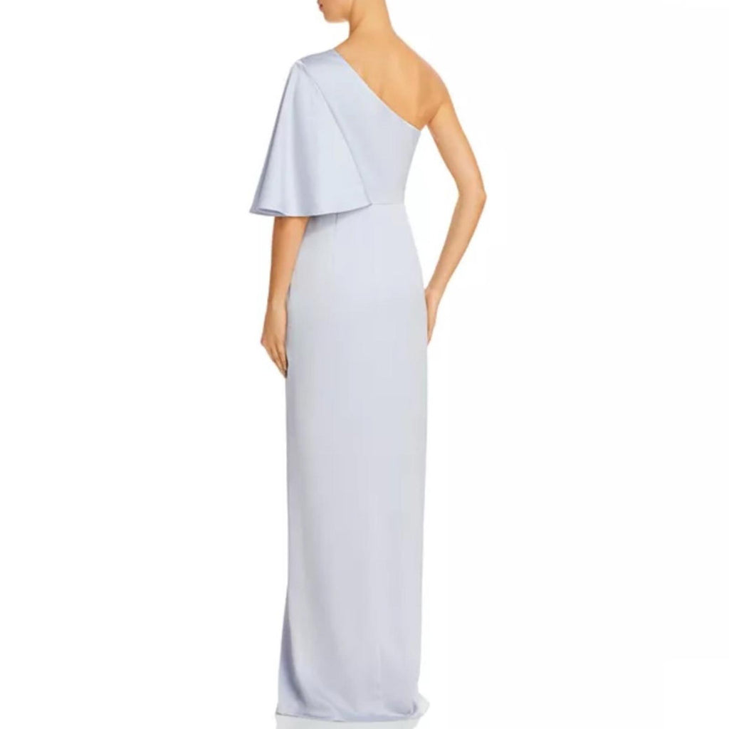 Aidan Mattox Draped One Shoulder Gown in Light Blue New w/Tag $365