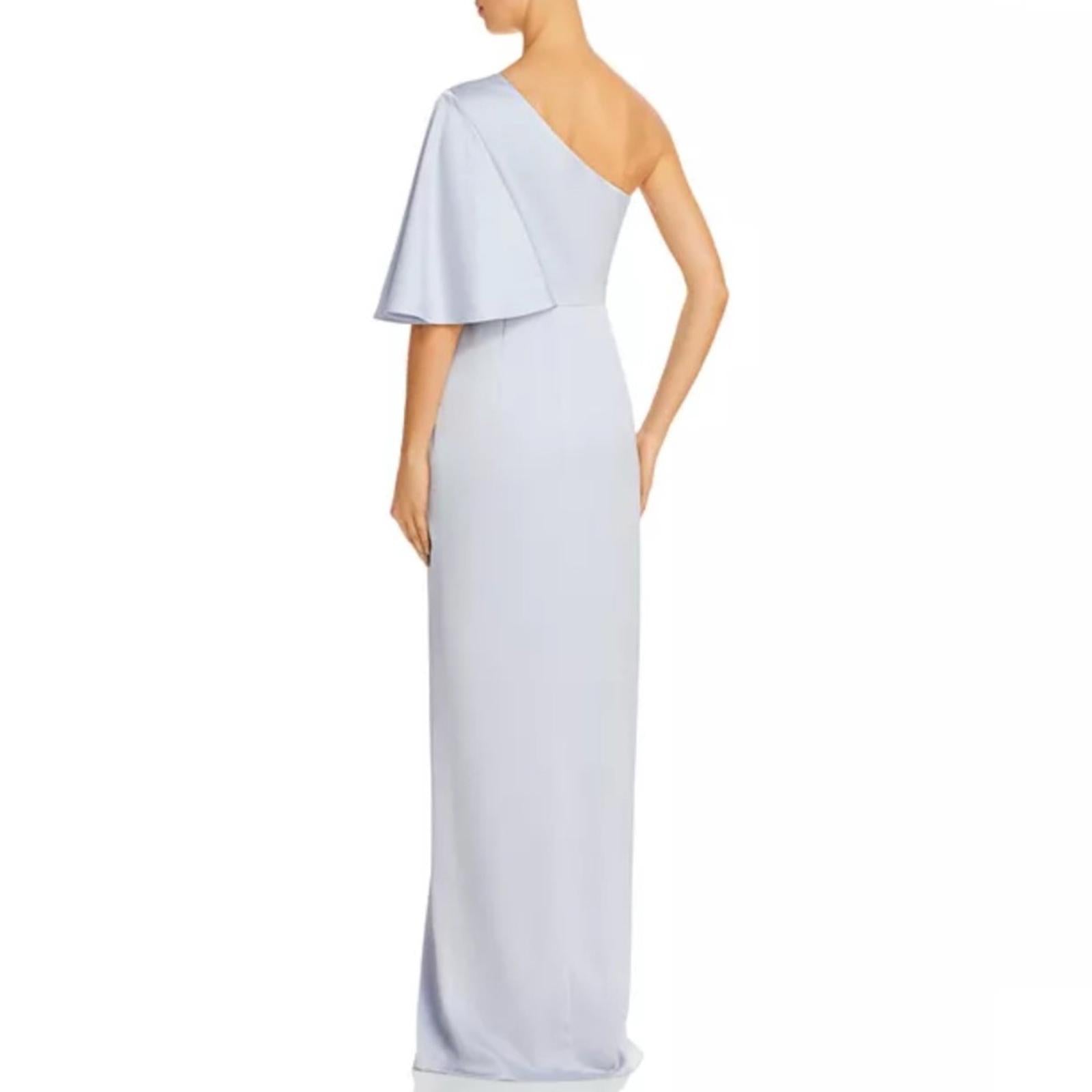 Aidan Mattox Draped One Shoulder Gown in Light Blue New w/Tag $365