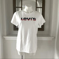 NWT Levi’s White Graphic Print T-Shirt Cotton Tee Size L New w/Tag