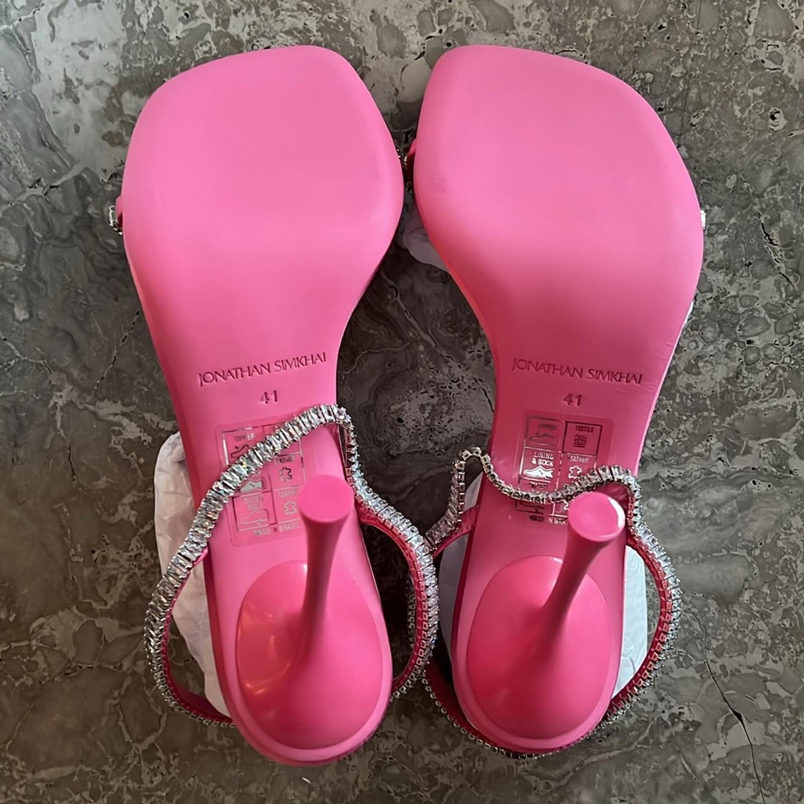 Jonathan Simkhai Luxon Crystal Harness Sandals in Pink, Size EU41 Retail $675