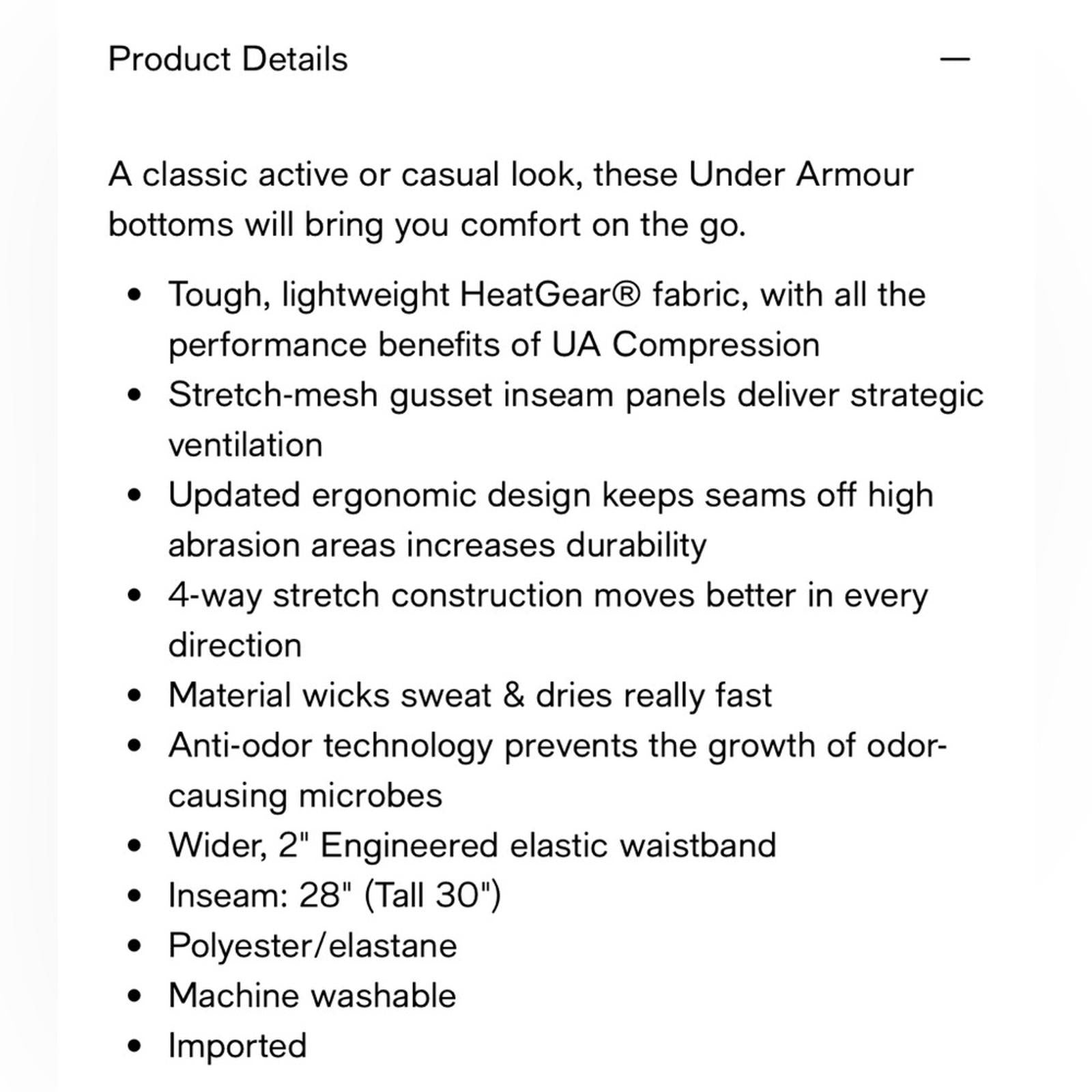 Under Armour HeatGear Compression Leggings in Navy/Steel, NWT, Size M