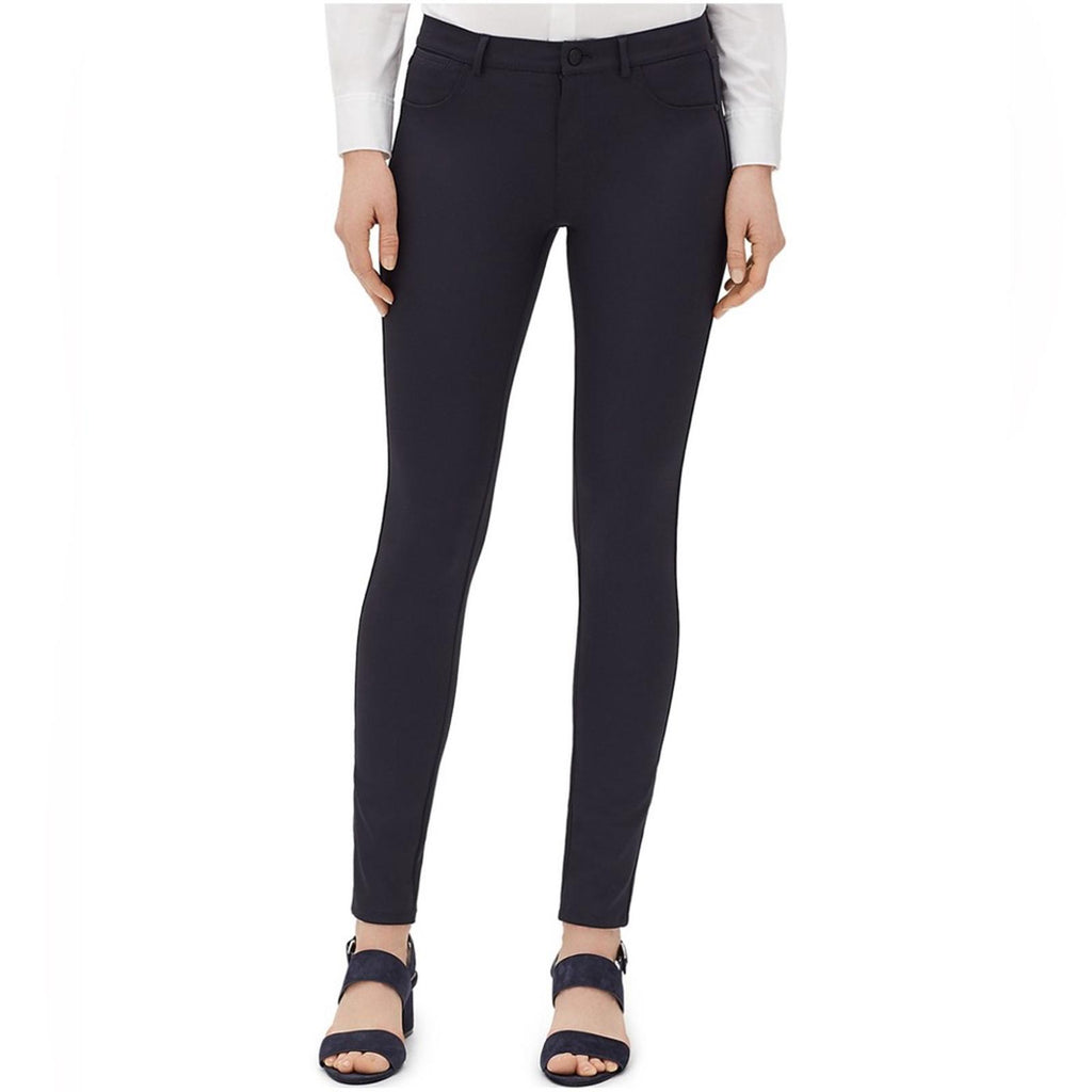 Lafayette 148 Acclaimed Stretch Mercer Pants, Navy/Black Size 4, New w/Tag