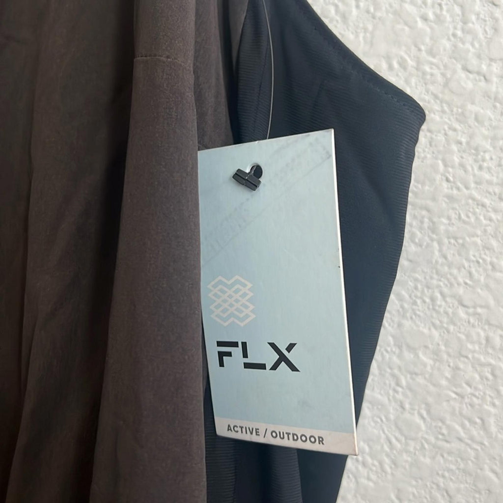 FLX Active Brown Sleeveless Woven Jumpsuit, Size XL, New with Tag