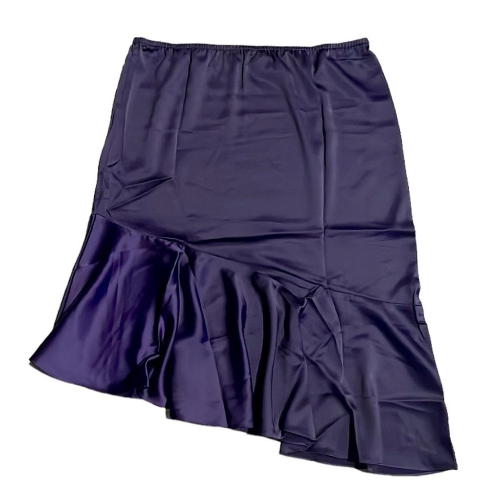NEW Jason Wu Matte Satin Tiered Skirt in Purple, Size L New Original Packaging