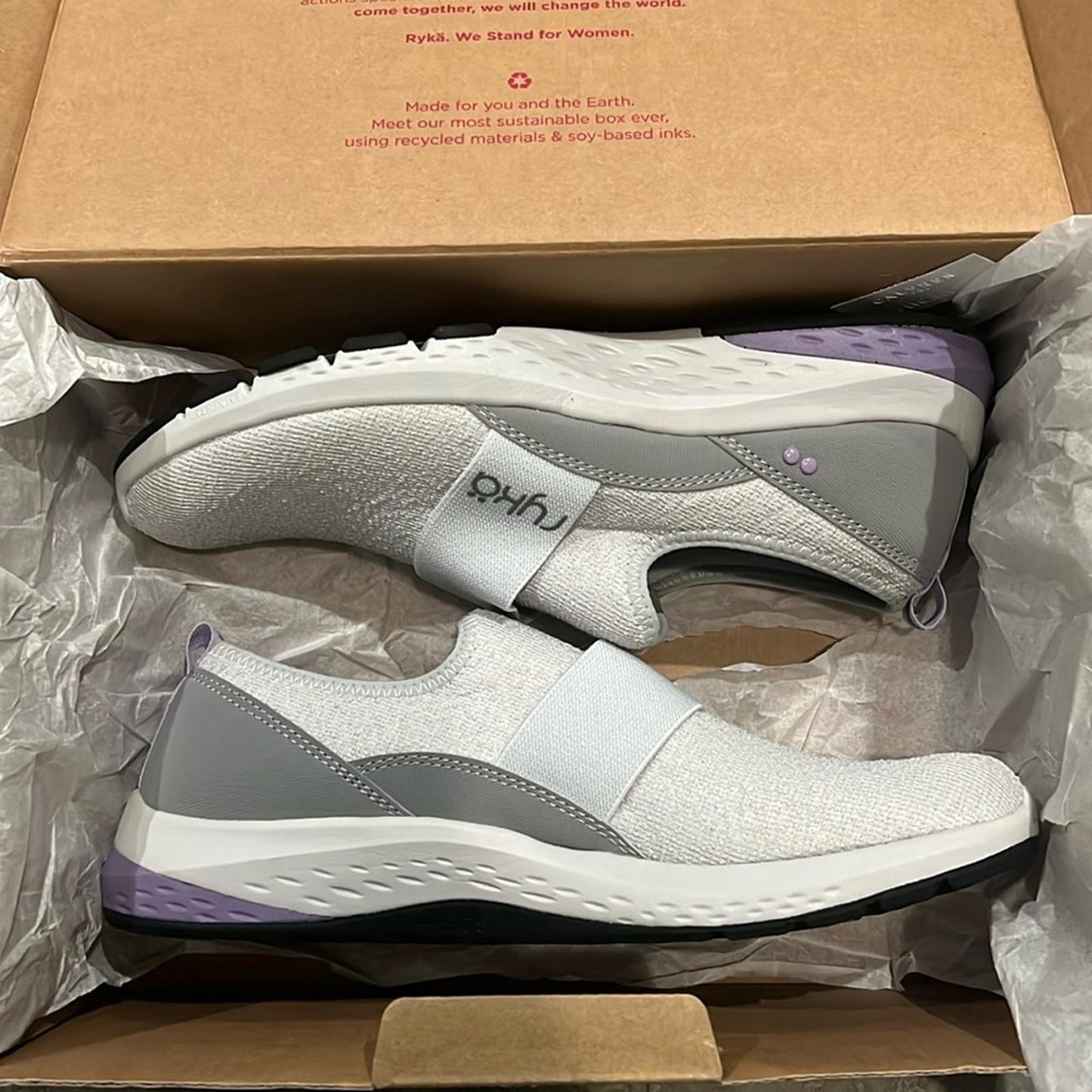 Ryka Easy Going Women's Slip-On Sneakers, Valor Grey Size 9M New in Box