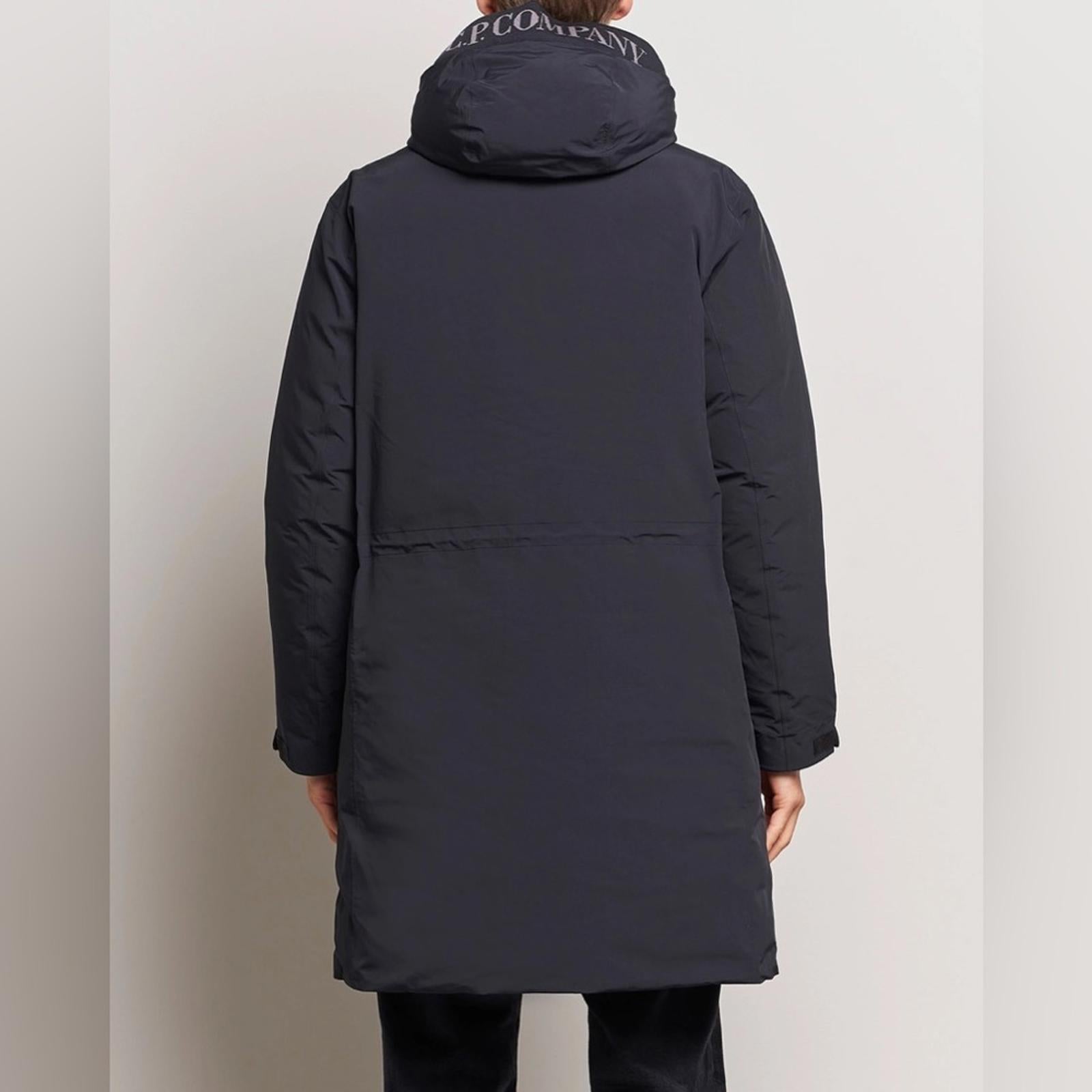 C.P. Company Micro M Re-Cycled Long Parka Coat, Black Size 52/XL NWT Retail $925