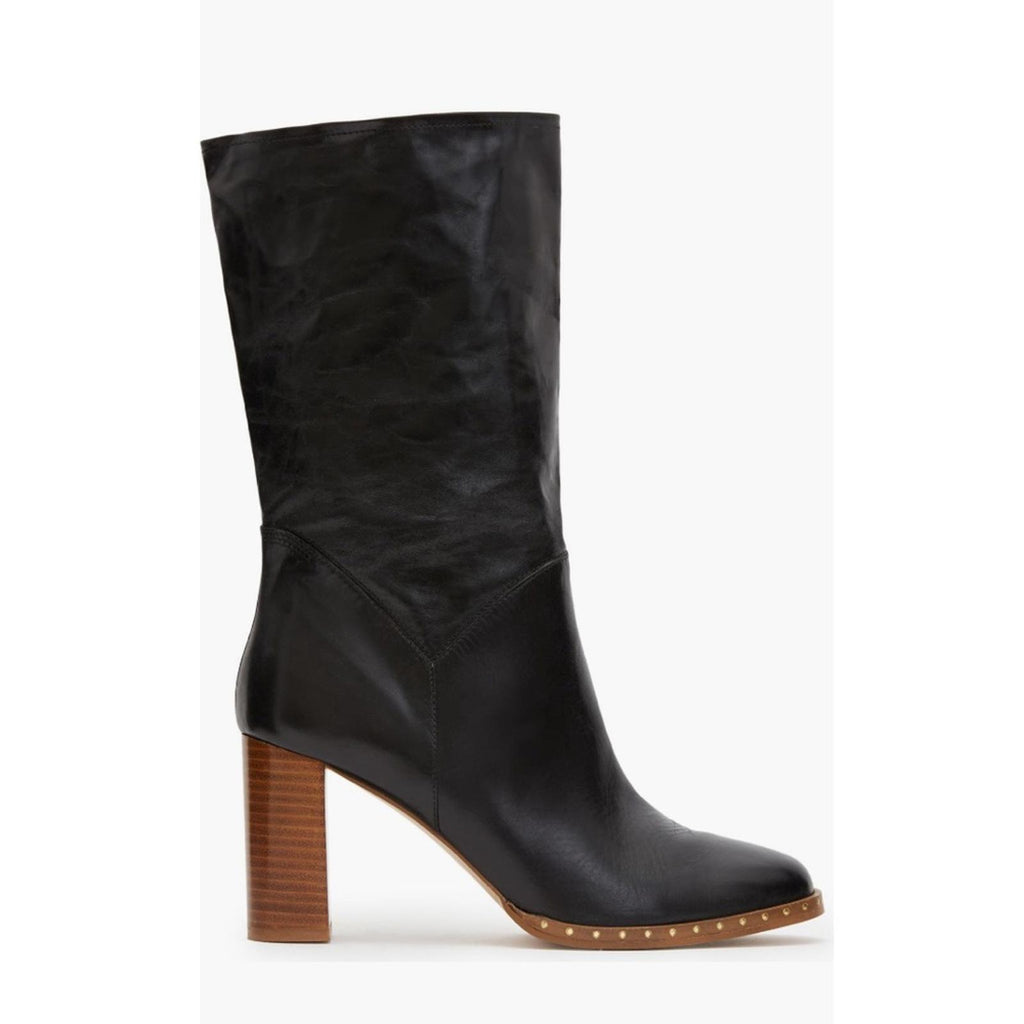 All Saints Mille Block Heel Boots in Black, Size EU 37 | US 7 New w/o Box