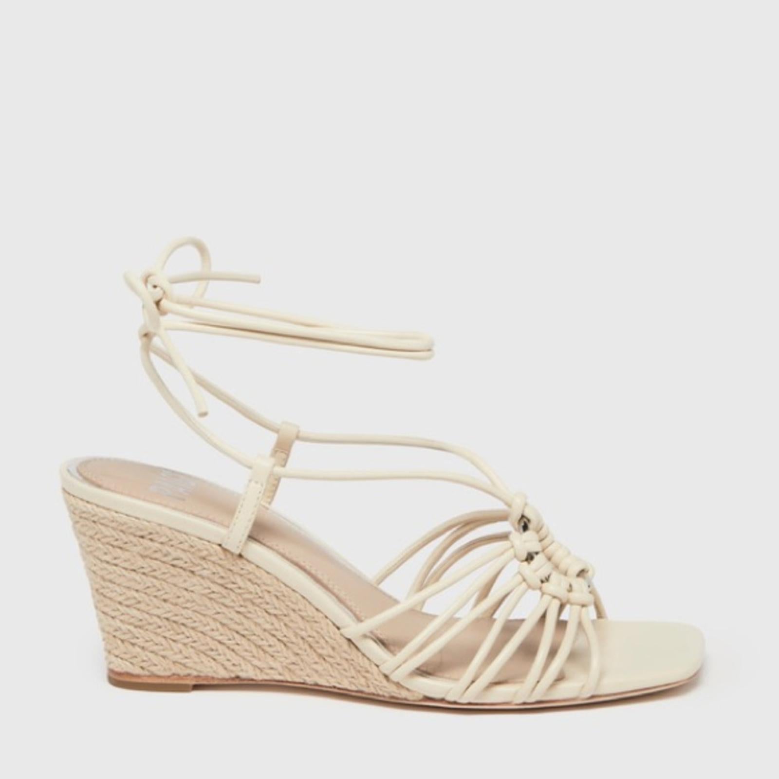 Paige Sierra Wedge Strappy Sandals in Bone, Size 8 NEW w/o Box - Online for $278