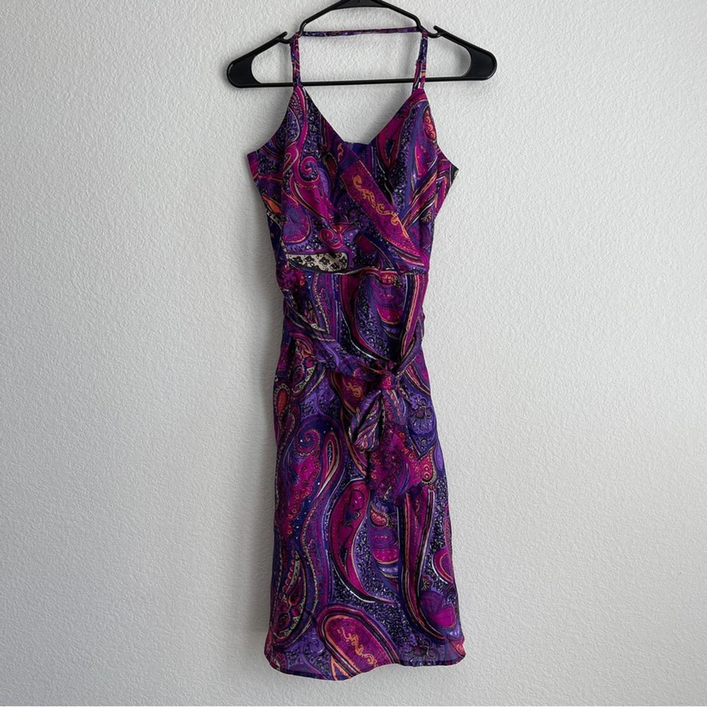 Trina Turk Devendra Silk Agra Paisley Dress, Size 8 EXCELLENT! Retail $338