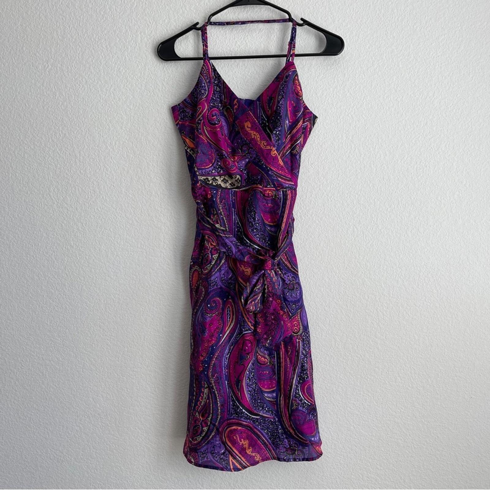 Trina Turk Devendra Silk Agra Paisley Dress, Size 8 EXCELLENT! Retail $338