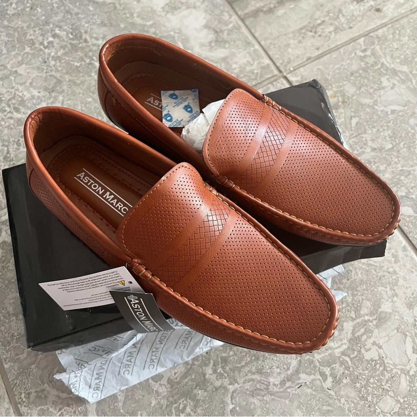 Aston Marc Men's Perforated Driving Shoes, Size US 10 M, EU 43 M New in Box