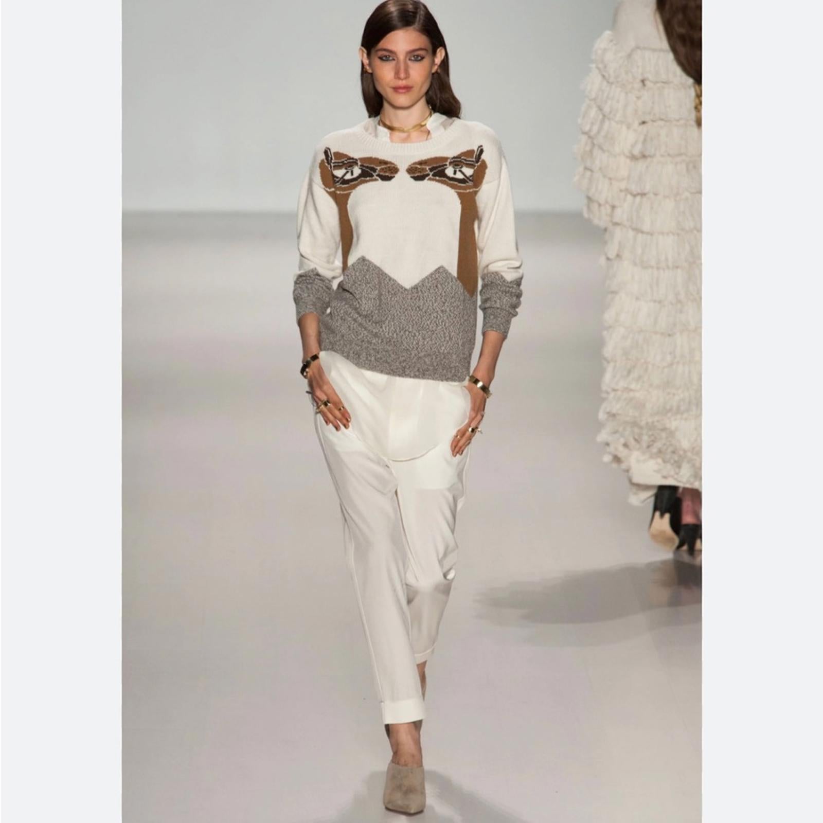 Mara Hoffmann Pullover in Oatmeal Crewneck Sweater Size S Retail $336 (SOLD OUT)