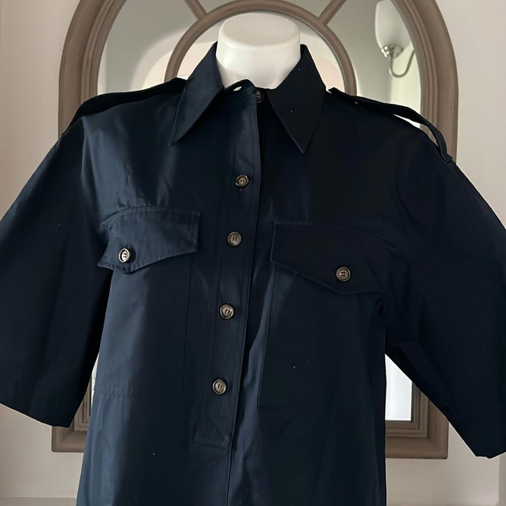 NEW G. Label by GOOP Roxanne Utility Boxy Shirtdress, Navy Size 8 NEW w/o Tag