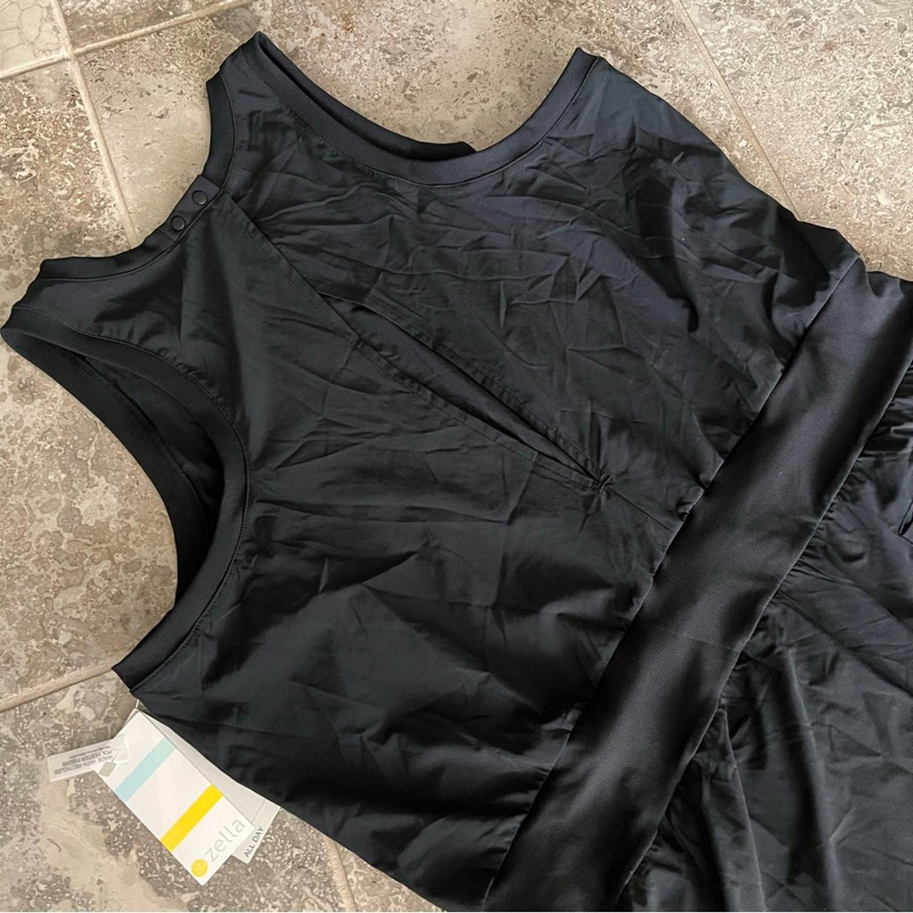 NEW Zella Pursuit Sleeveless Jumpsuit in Black, Plus Size 2X New w/Tag