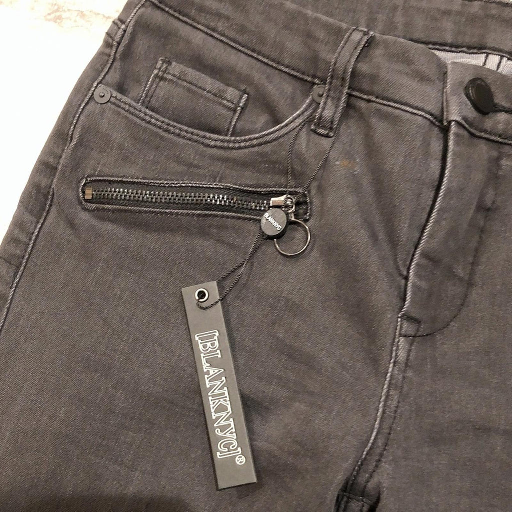 Blank NYC Down to Earth Pants Skinny Jeans High Rise, Black Size 28 New w/Tag