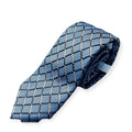 Perry Ellis Portfolio Sloane Grid Navy Neck Tie, New w/Tag