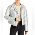 AQUA Iridescent Cropped Puffer Jacket, Omber Size XL New w/Tag $168