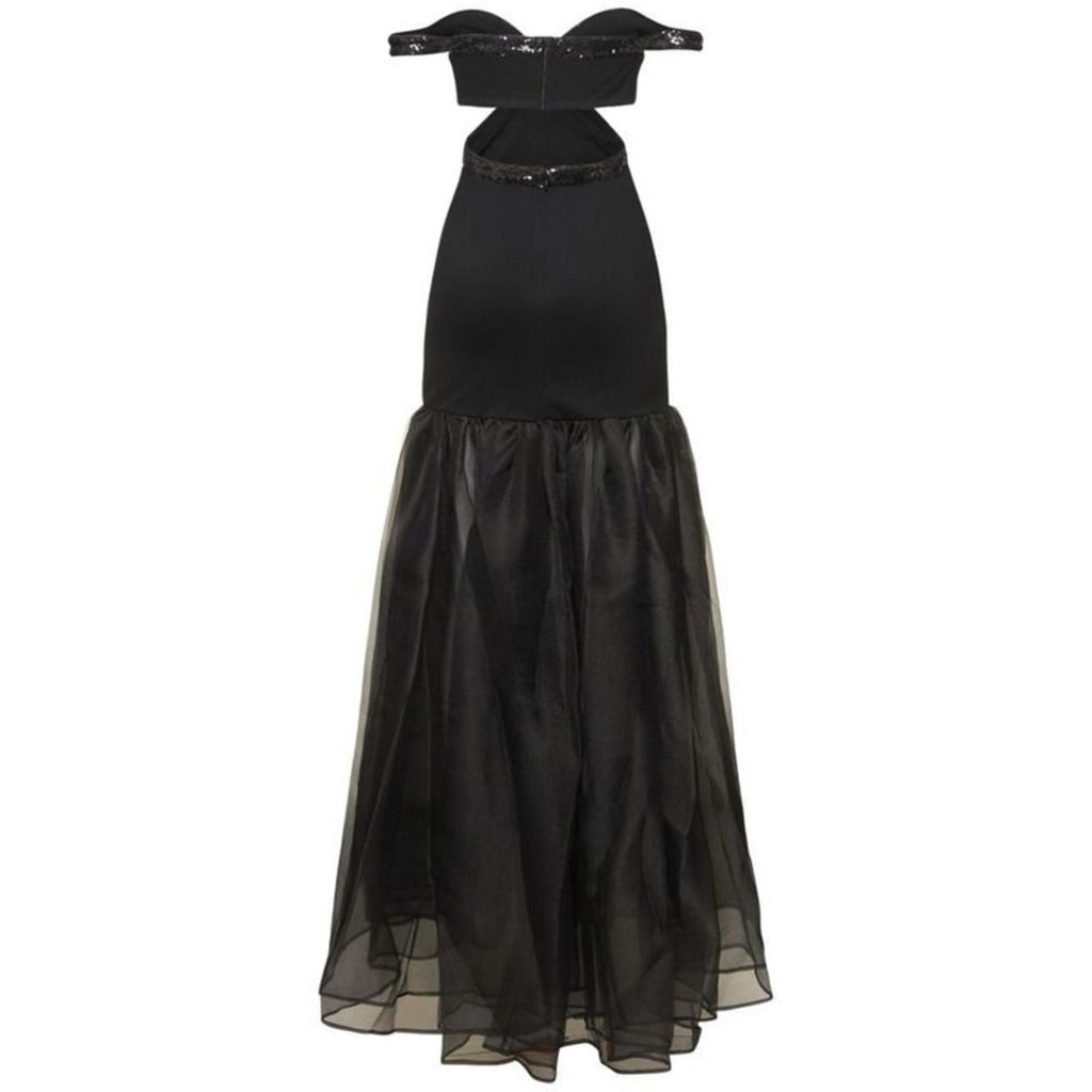 STAUD Emmaline Off-the-Shoulder Cut-Out Dress in Black, NWT, Size S
