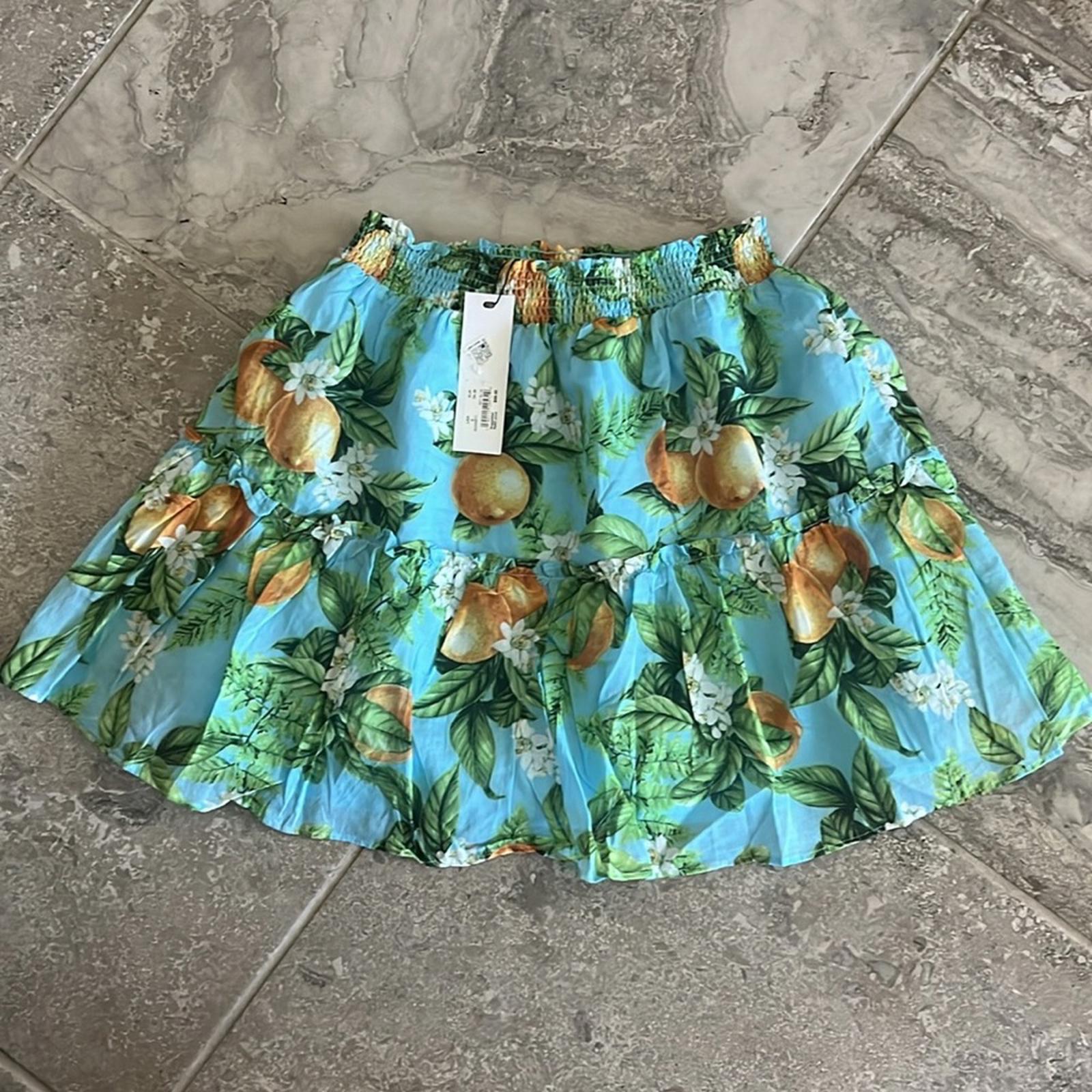 BB Dakota Juicy Mini Tiered Skirt in Sky Blue, Size XL New with Tag