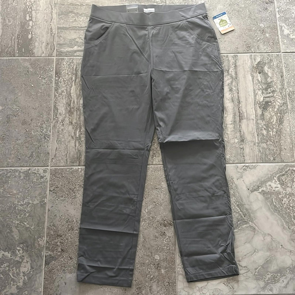 Columbia Anytime Casual Pull On Pants, Grey Plus Size 1X Women's, New w/Tag